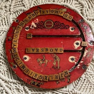 Vintage educational counting and lettering circle board